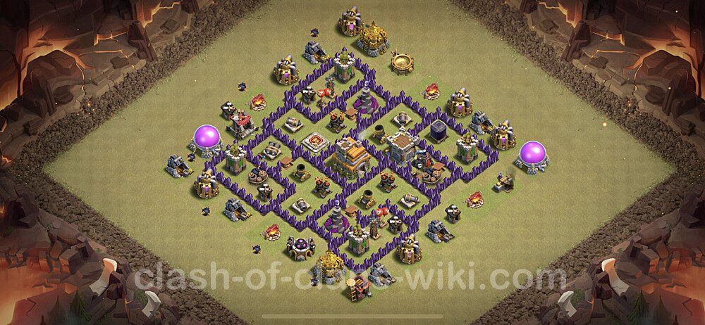 Die Maximal Clan War Base RH7 + Link, Anti Alles - COC Rathaus Level 7 Kriegsbase (CK / CW), #77