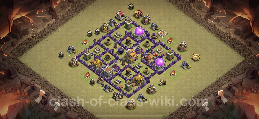Die Clan War Base RH7 + Link, Hybrid - COC Rathaus Level 7 Kriegsbase (CK / CW), #87