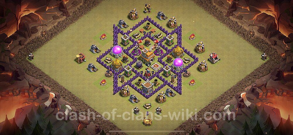 Die Clan War Base RH7 + Link, Anti 3 Sterne, Anti Alles 2024 - COC Rathaus Level 7 Kriegsbase (CK / CW), #889