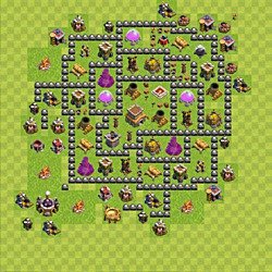Base plan (layout), Town Hall Level 8 for trophies (defense) (#103)