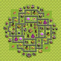 Base plan (layout), Town Hall Level 8 for trophies (defense) (#105)