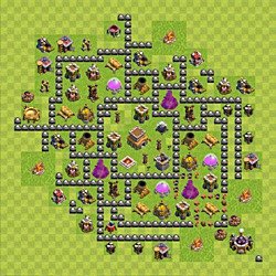 Base plan (layout), Town Hall Level 8 for trophies (defense) (#106)