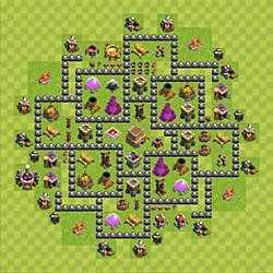 Base plan (layout), Town Hall Level 8 for trophies (defense) (#107)