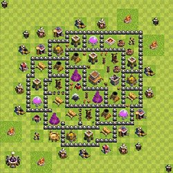 Base plan (layout), Town Hall Level 8 for trophies (defense) (#108)