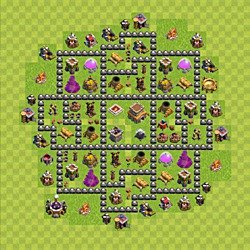 Base plan (layout), Town Hall Level 8 for trophies (defense) (#111)