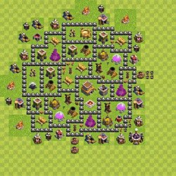 Base plan (layout), Town Hall Level 8 for trophies (defense) (#113)