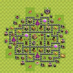 Base plan (layout), Town Hall Level 8 for trophies (defense) (#114)