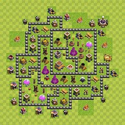 Base plan (layout), Town Hall Level 8 for trophies (defense) (#115)