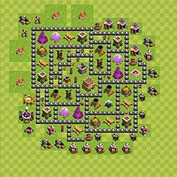 Base plan (layout), Town Hall Level 8 for trophies (defense) (#116)