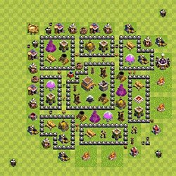 Base plan (layout), Town Hall Level 8 for trophies (defense) (#117)