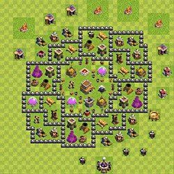 Base plan (layout), Town Hall Level 8 for trophies (defense) (#118)