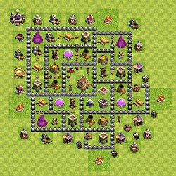 Base plan (layout), Town Hall Level 8 for trophies (defense) (#119)