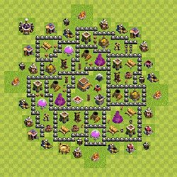 Base plan (layout), Town Hall Level 8 for trophies (defense) (#121)