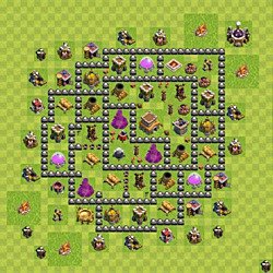 Base plan (layout), Town Hall Level 8 for trophies (defense) (#122)