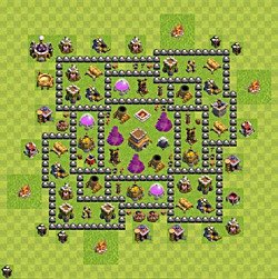 Base plan (layout), Town Hall Level 8 for trophies (defense) (#124)