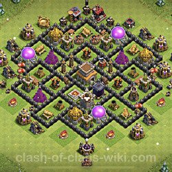 Base plan (layout), Town Hall Level 8 for trophies (defense) (#129)