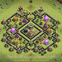 Base plan (layout), Town Hall Level 8 for trophies (defense) (#137)
