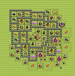 Base plan (layout), Town Hall Level 8 for trophies (defense) (#17)