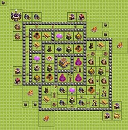 Base plan (layout), Town Hall Level 8 for trophies (defense) (#25)