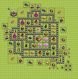 Base plan (layout), Town Hall Level 8 for trophies (defense) (#29)