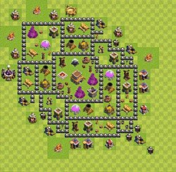 Base plan (layout), Town Hall Level 8 for trophies (defense) (#33)