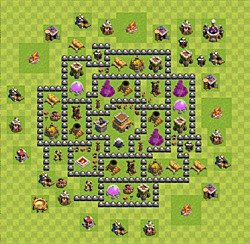 Base plan (layout), Town Hall Level 8 for trophies (defense) (#35)