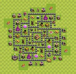 Base plan (layout), Town Hall Level 8 for trophies (defense) (#37)