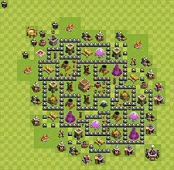 Base plan (layout), Town Hall Level 8 for trophies (defense) (#39)