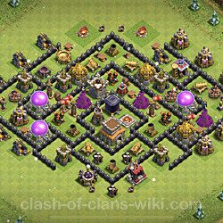 Base plan (layout), Town Hall Level 8 for trophies (defense) (#418)