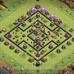 Base plan (layout), Town Hall Level 8 for trophies (defense) (#420)