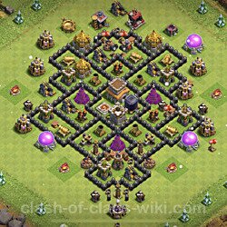Base plan (layout), Town Hall Level 8 for trophies (defense) (#424)