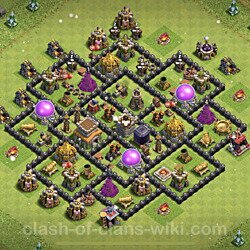 Base plan (layout), Town Hall Level 8 for trophies (defense) (#425)