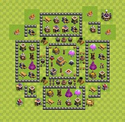 Base plan (layout), Town Hall Level 8 for trophies (defense) (#43)