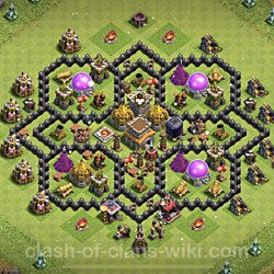 Base plan (layout), Town Hall Level 8 for trophies (defense) (#436)