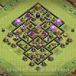 Base plan (layout), Town Hall Level 8 for trophies (defense) (#438)