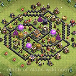 Base plan (layout), Town Hall Level 8 for trophies (defense) (#439)