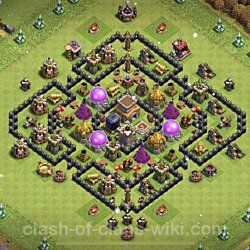Base plan (layout), Town Hall Level 8 for trophies (defense) (#442)