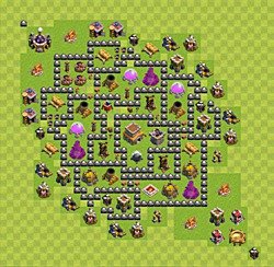 Base plan (layout), Town Hall Level 8 for trophies (defense) (#45)