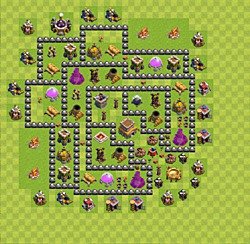 Base plan (layout), Town Hall Level 8 for trophies (defense) (#46)