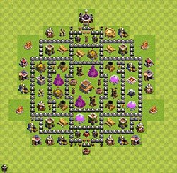 Base plan (layout), Town Hall Level 8 for trophies (defense) (#49)