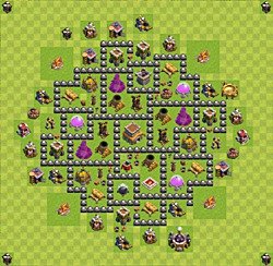 Base plan (layout), Town Hall Level 8 for trophies (defense) (#51)