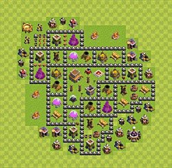 Base plan (layout), Town Hall Level 8 for trophies (defense) (#52)