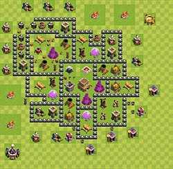 Base plan (layout), Town Hall Level 8 for trophies (defense) (#53)