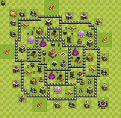 Base plan (layout), Town Hall Level 8 for trophies (defense) (#54)