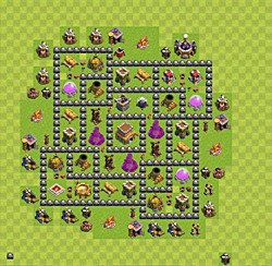 Base plan (layout), Town Hall Level 8 for trophies (defense) (#56)