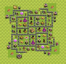 Base plan (layout), Town Hall Level 8 for trophies (defense) (#57)