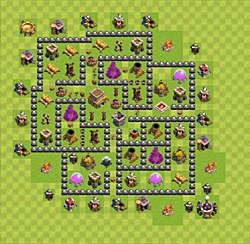 Base plan (layout), Town Hall Level 8 for trophies (defense) (#58)