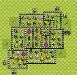 Base plan (layout), Town Hall Level 8 for trophies (defense) (#62)