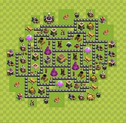 Base plan (layout), Town Hall Level 8 for trophies (defense) (#63)