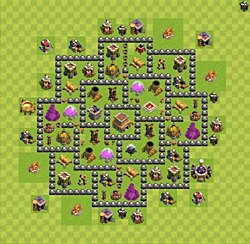 Base plan (layout), Town Hall Level 8 for trophies (defense) (#79)
